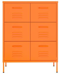 Dulap cu sertare, portocaliu, 80x35x101,5 cm, oțel