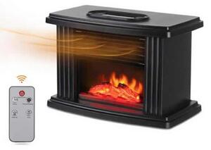 Semineu incalzitor cu flacara mini 500-800 W, telecomanda inclusa