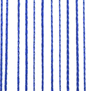Draperii cu franjuri, 2 buc., 100 x 250 cm, albastru