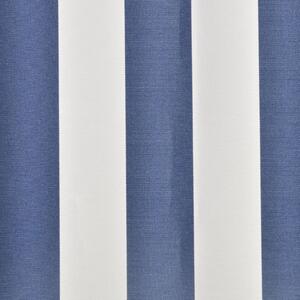 Pânză copertină, albastru & alb, 6x3 m (cadrul nu este inclus)