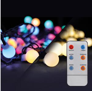 Instalație LED RGBW de Crăciun de exterior Brilagi 100xLED/8 funcții 15m IP44 + telecomandă