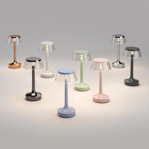 FLOS LED lampă de masă reîncărcabilă Bon jour unplugged, gri, reglabil, Gri, Hol, Plastic, Design