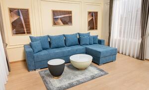 Colțar Extensibil Claudia Mare XXL Bonell Albastru - Aragon 74, Interschimbabil
