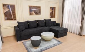Colțar Extensibil Claudia Mare XXL Bonell Negru - Aragon 99, Interschimbabil