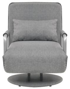 Scaun pivotant și canapea extensibilă, gri deschis, textil