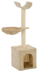 Ansamblu pisici, stâlpi funie de sisal, 105 cm, bej