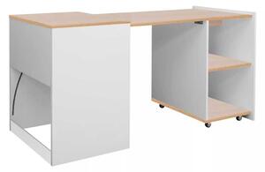 Birou extensibil Ternant, stejar / alb