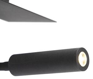 Lampă de perete modernă USB negru cu braț flexibil - Duppio