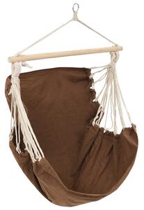 Scaun leagăn/hamac mare din material textil, maro