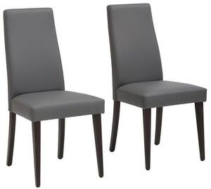 Set 2 scaune Mary gri-wenge 47/58,5/94 cm