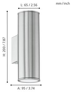 Aplică LED RGBW dimabilă de exterior Eglo 33582 RIGA 2xGU10/5W/230V IP44