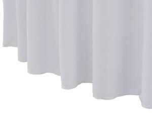 Huse elastice masă lungi, 2 buc., alb, 150 x 74 cm