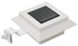 Lămpi solare de exterior cu LED, 6 buc, alb, 12 cm, pătrat