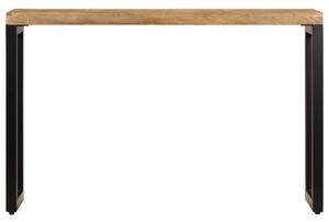 Masă consolă, 120x35x76 cm, lemn masiv de mango & oțel