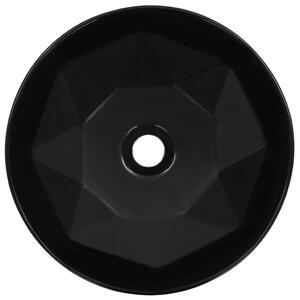 Chiuvetă de baie, negru, 36 x 14 cm, ceramică