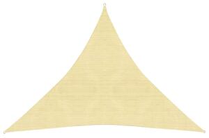Pânză parasolar din HDPE triunghiulară, 5 x 5 x 5 m, bej
