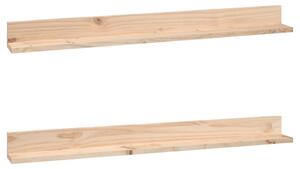 Rafturi de perete, 2 buc., 110x11x9 cm, lemn masiv de pin