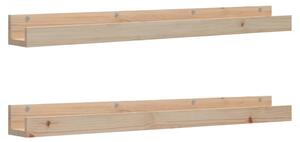 Rafturi de perete, 2 buc., 110x12x9 cm, lemn masiv de pin