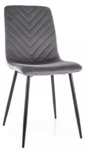 Scaun de bucătărie Freville Velvet, gri