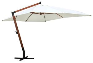 Umbrelă de soare suspendată 300 x 400 cm, alb