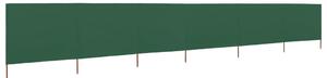 Paravan anti-vânt cu 6 panouri, verde, 800 x 80 cm, textil