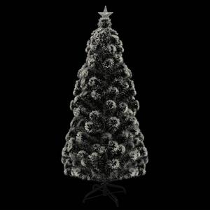 Brad de Crăciun pre-iluminat cu suport, 150 cm, fibră optică