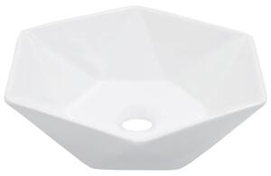 Chiuvetă de baie, alb, 41 x 36,5 x 12 cm, ceramică