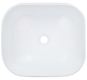Chiuvetă de baie, alb, 44,5x39,5x14,5 cm, ceramică