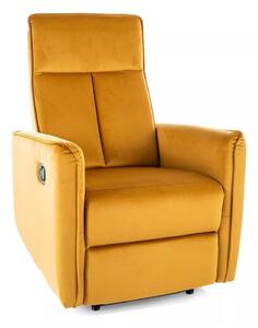 Scaun reclinabil Maxime Velvet, galben