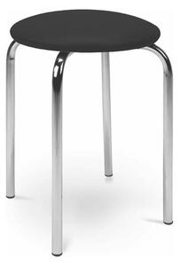 Scaun CHICO, negru/crom, PVC, 41x44 cm