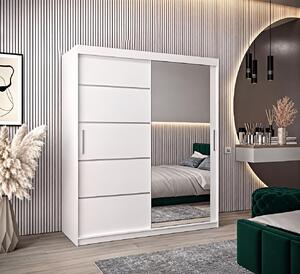Dressing Sebastian, 180x60x200cm, cu oglinda, Alb , Pal 18 mm