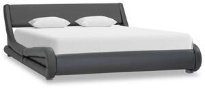 Cadru de pat, gri, 120 x 200 cm, piele ecologică