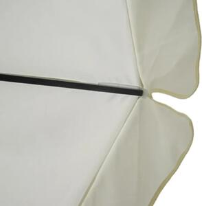Umbrelă din aluminiu cu bază portabilă, alb