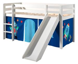 PINO Mid sleeper + slide și cortină Astro