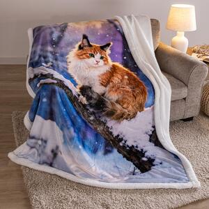 Pătură cu blăniță SNOW CAT 140 x 200 cm