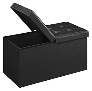 Bancuta hol cufar cu depozitare, Songmics, Negru, 76x38x38 cm