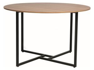 Masa ALTO, stejar/negru, PAL si metal, 120x76 cm