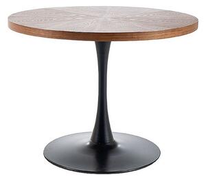 Masa AMADEO, stejar/negru mat, metal, 100x76 cm