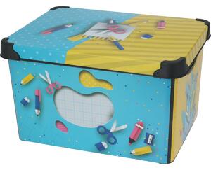 Cutie de depozitare pentru copii cu capacCreation, 41 x 30 x 24 cm, 22 l, plastic