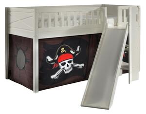 Această combinație SCOTT este formată din patul de dormit înalt cu tobogan și perdeaua de joacă CARIBIAN PIRATES