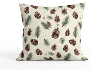 Fata de perna din bumbac PINE CONES 45x45 cm, colorat