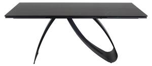 Masa extensibila DIUNA CERAMIC, sticla securizata/ceramica, negru, 160