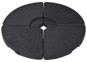 Suport de umbrelă în formă de evantai, 4 buc., negru