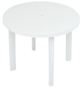 Masă de grădină, alb, 89 cm, plastic