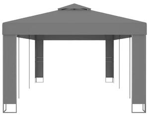 Pavilion cu acoperiș dublu, antracit, 3 x 6 m