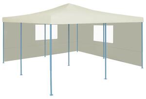 Pavilion pliabil cu 2 pereți laterali, crem, 5 x 5 m