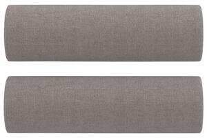 Perne decorative, 2 buc., gri taupe, Ø15x50 cm, textil