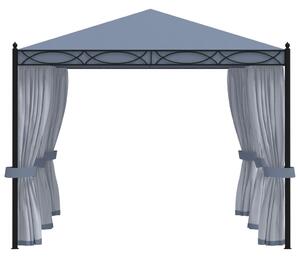 Pavilion cu ecrane din plasă, antracit, 3 x 4 m, oțel