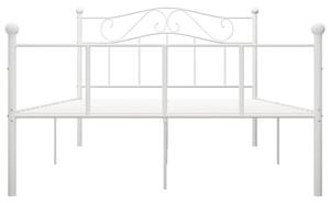 Cadru de pat, alb, 120 x 200 cm, metal