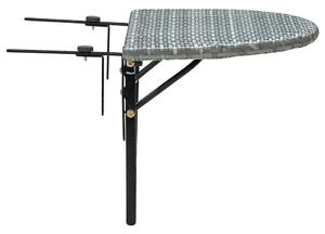 Masă de balcon, gri, 60 x 60 x 40 cm, poliratan